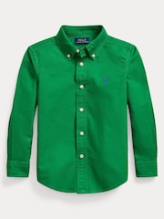 Polo Ralph Lauren Green Boys Garment Dyed Oxford Shirt - Image 1 of 2