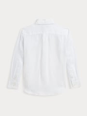 Polo Ralph Lauren White Linen Logo Shirt - Image 7 of 7