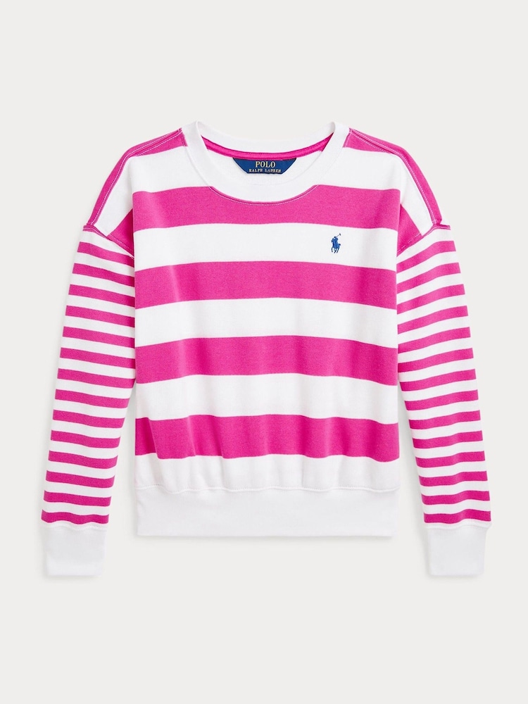 Polo Ralph Lauren Girls Striped French Terry Sweatshirt - Изображение 1 из 2