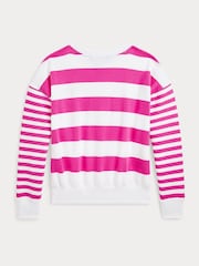 Polo Ralph Lauren Girls Striped French Terry Sweatshirt - Изображение 2 из 2