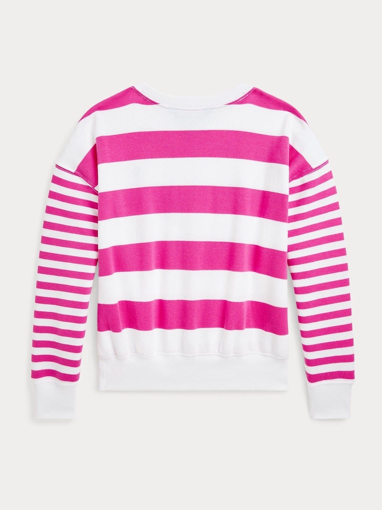 Polo Ralph Lauren Girls Striped French Terry Sweatshirt - Изображение 2 из 2