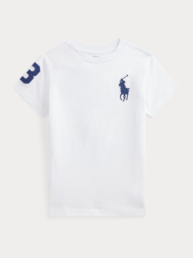 Polo Ralph Lauren White 1 Boys Big Pony Jersey T-Shirt - Image 1 of 2