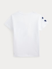 Polo Ralph Lauren White 1 Boys Big Pony Jersey T-Shirt - Image 2 of 2