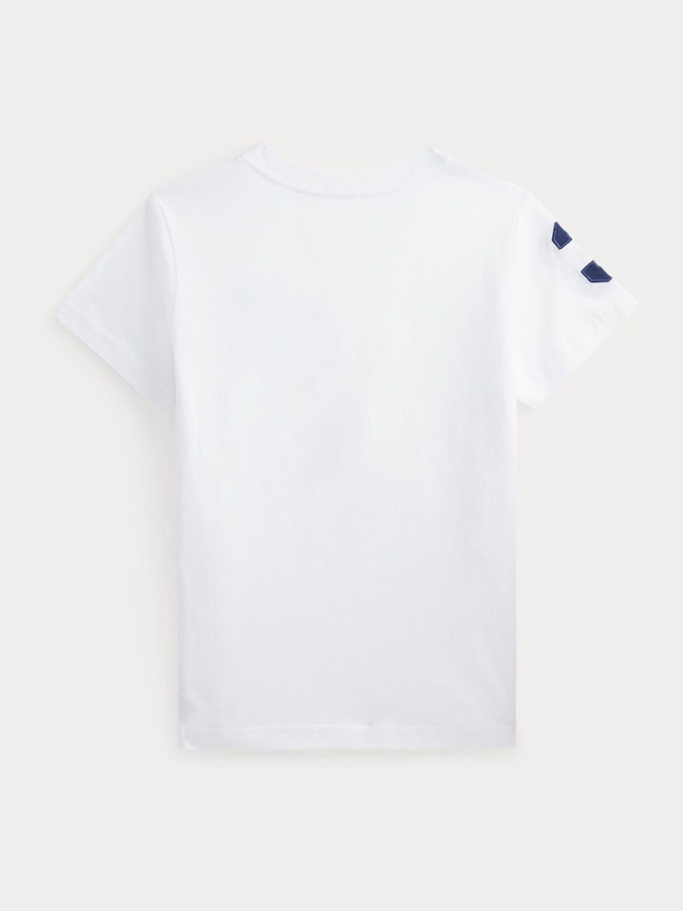 Polo Ralph Lauren White 1 Boys Big Pony Jersey T-Shirt - Image 2 of 2