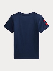Polo Ralph Lauren Blue Boys Big Pony Jersey T-Shirt - Image 2 of 2