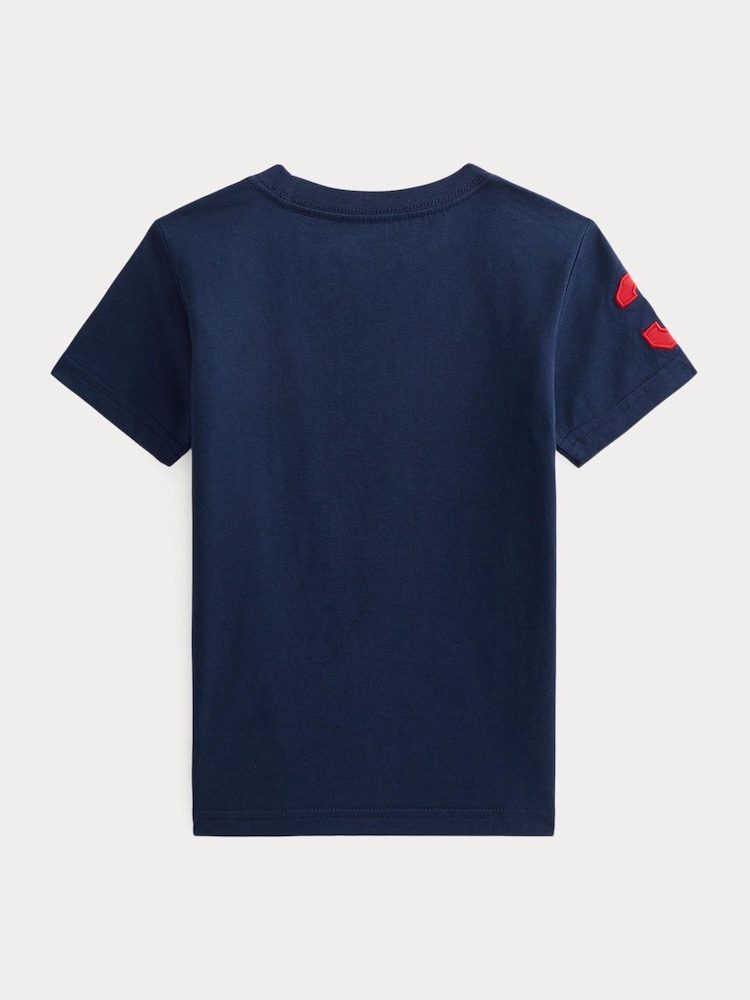 Polo Ralph Lauren Blue Big Pony Jersey T-Shirt - Image 2 of 2 Polo Ralph Lauren Blue Big Pony Jersey T-Shirt - Image 2 of 2
