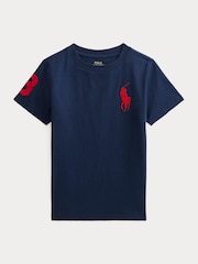 Azul - Camiseta de punto con poni grande de Polo Ralph Lauren - Imagen 4 de 5