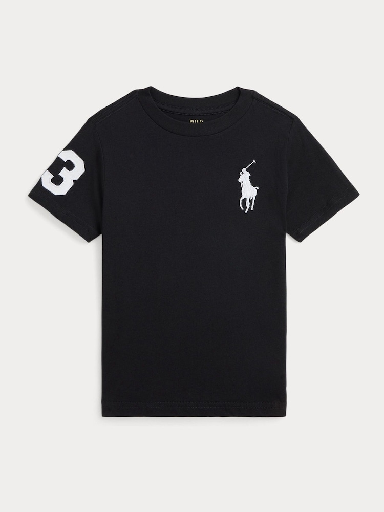 Polo Ralph Lauren Black Boys Big Pony Jersey T-Shirt - Image 1 of 2