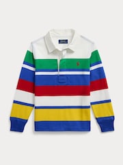 Polo Ralph Lauren Multi/White Boys The Iconic Rugby Shirt - Image 1 of 2