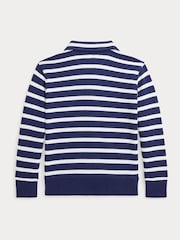 Polo Ralph Lauren Blue/White Boys Striped French Terry Sweatshirt - Image 2 of 2