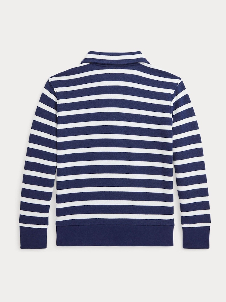 Polo Ralph Lauren Blue/White Boys Striped French Terry Sweatshirt - Image 2 of 2