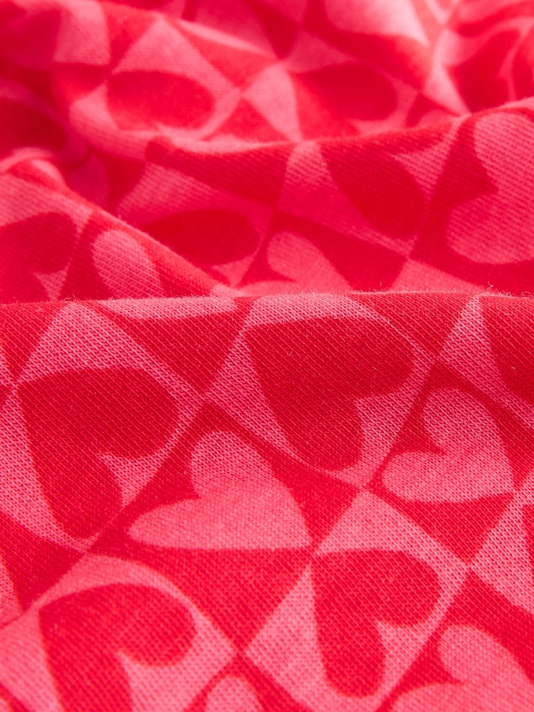 Pink/Red Essential Pure Cotton Short Sleeve Crew Neck T-Shirt - Image 6 of 7