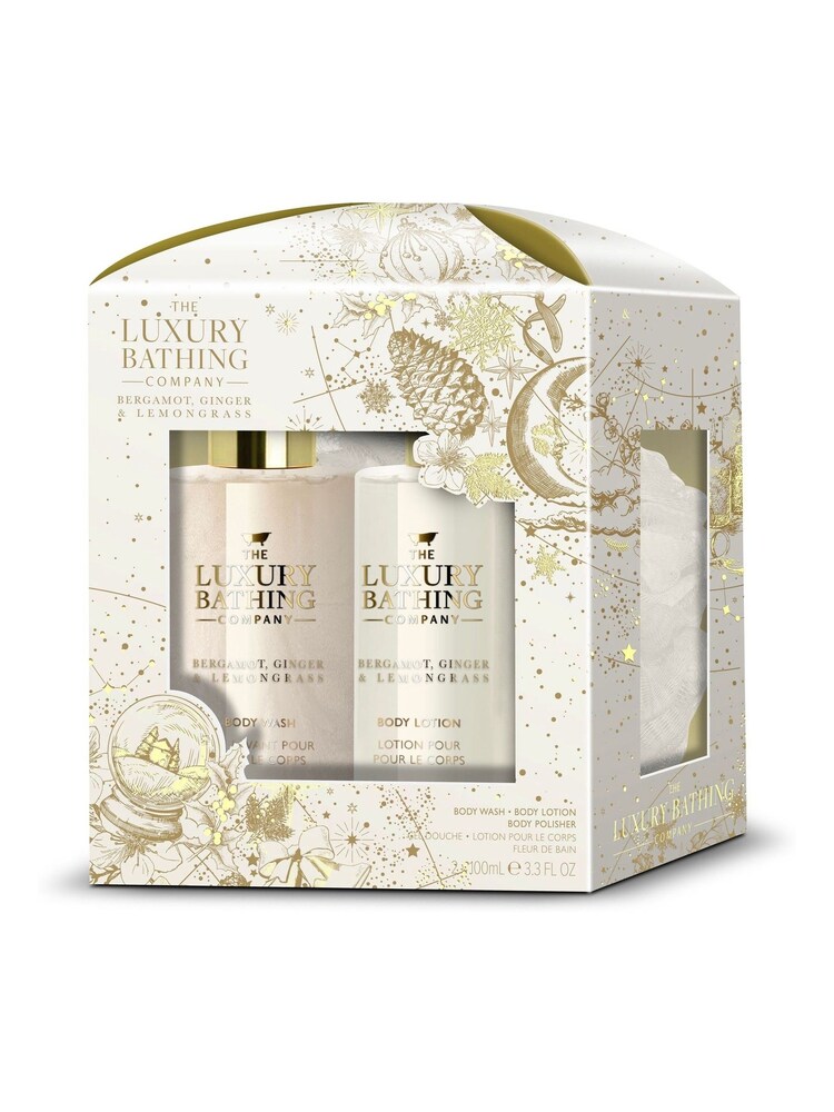 The Luxury Bathing Company Bergamot Ginger Lemongrass Glamourous Glow Gift Set - Image 1 of 1 The Luxury Bathing Company Bergamot Ginger Lemongrass Glamourous Glow Gift Set - Image 1 of 1