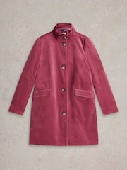 White Stuff Pink Velvet Karla Coat - Image 5 of 6