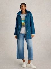 White Stuff Green Emilia Quilted Coat - Image 1 of 6