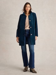 White Stuff Green Velvet Karla Coat - Image 1 of 6