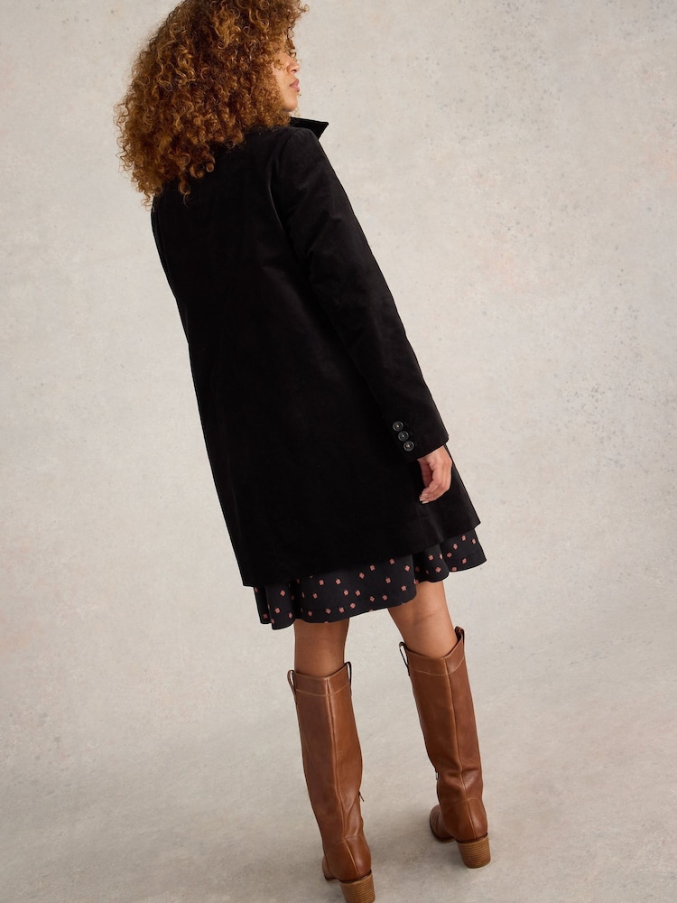 White Stuff Black Velvet Karla Coat - Image 2 of 6