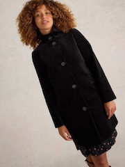 White Stuff Black Velvet Karla Coat - Image 3 of 6
