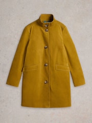 White Stuff Yellow Velvet Karla Coat - Image 5 of 6