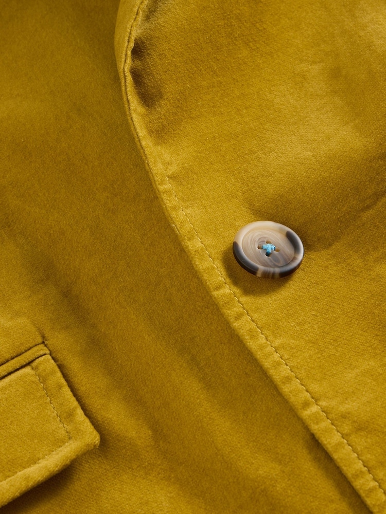 White Stuff Yellow Velvet Karla Coat - Image 6 of 6
