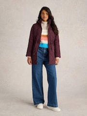 White Stuff Purple Emilia Quilted Coat - Image 1 of 6