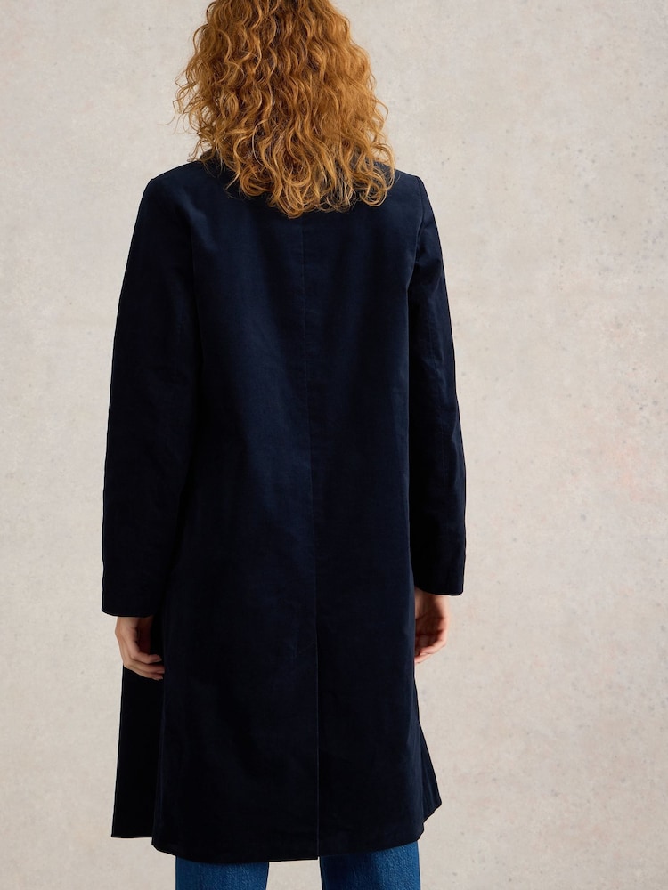 White Stuff Blue Velvet Kamila Coat - Image 2 of 6