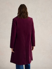 White Stuff Purple Velvet Kamila Coat - Image 2 of 6