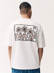 Ecru 100% Cotton Licence Keith Haring T-Shirt - Image 1 of 9