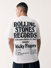 Blanc The Rolling Pierre - Coupe ample - T-shirt imprimé graphique Band - Image 1 de 9