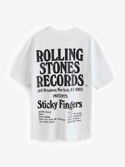 Blanc The Rolling Pierre - Coupe ample - T-shirt imprimé graphique Band - Image 6 de 9