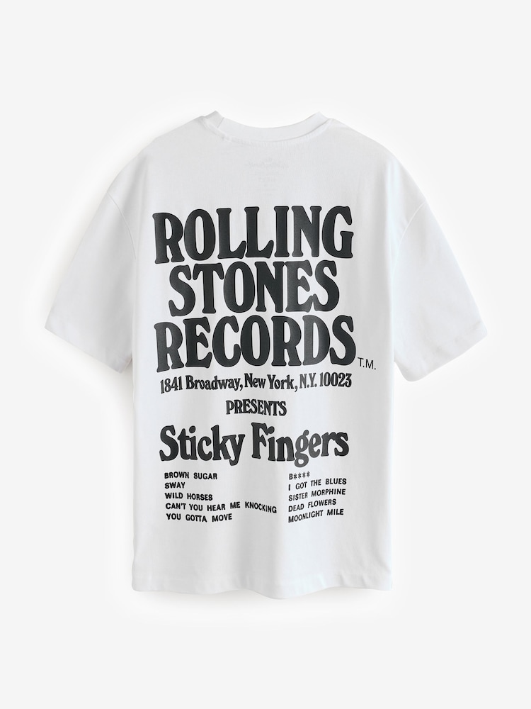 Blanc The Rolling Pierre - Coupe ample - T-shirt imprimé graphique Band - Image 6 of 9