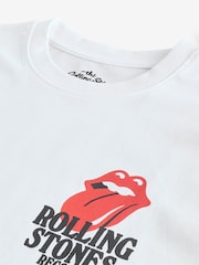 Blanc The Rolling Pierre - Coupe ample - T-shirt imprimé graphique Band - Image 8 de 9