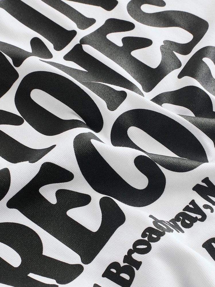 Blanc The Rolling Pierre - Coupe ample - T-shirt imprimé graphique Band - Image 9 of 9