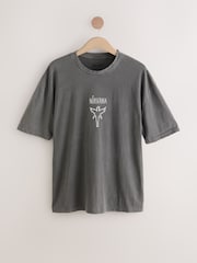 Gris anthracite Nirvana - Ajustement régulier - T-shirt imprimé graphique Band - Image 6 de 9