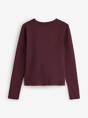 Gap Burgundy Modern Crew Neck Cardigan - Image 2 of 4