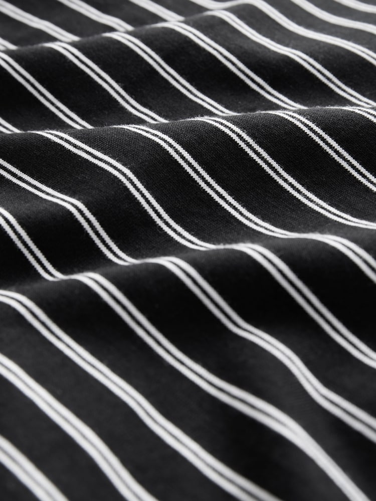 Black Graphic Print Relaxed Fit Stripe Heavyweight 100% Cotton T-Shirt - Image 8 of 8 Black Graphic Print Relaxed Fit Stripe Heavyweight 100% Cotton T-Shirt - Image 8 of 8