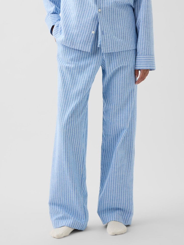 Blau gestreift - Gap Softest Flannel Pyjamas Bottoms - Bild 1 von 4