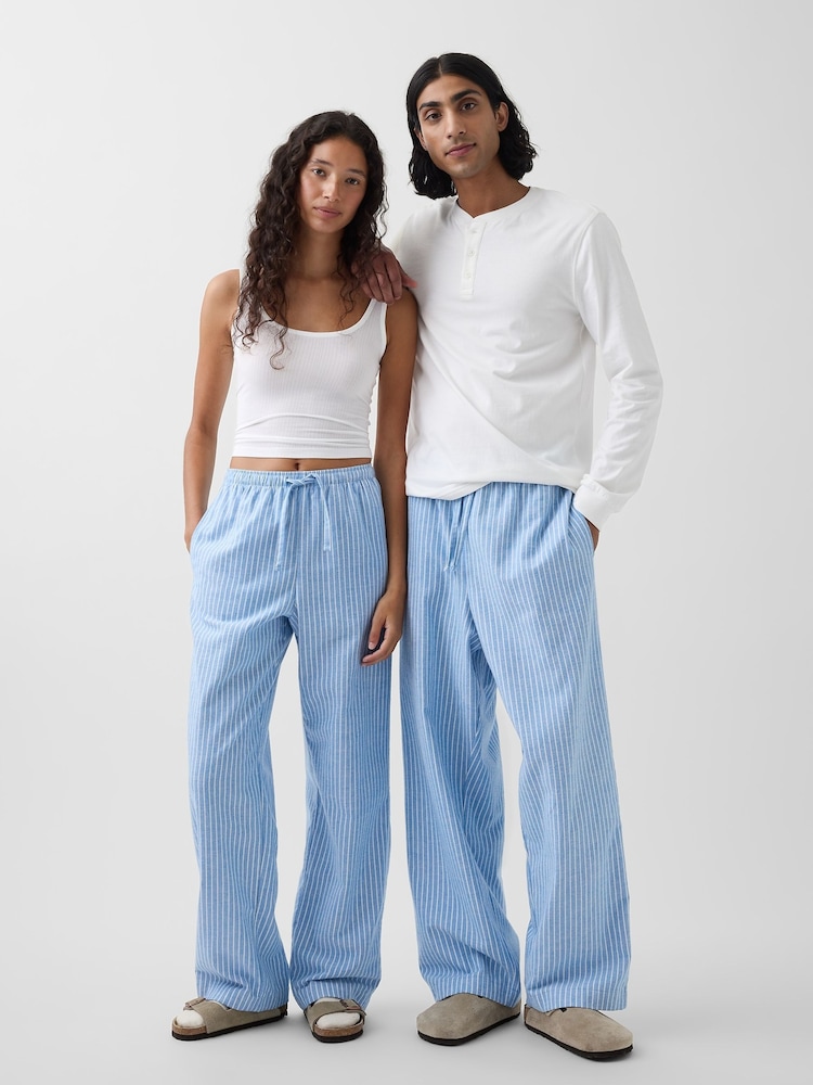 Blau gestreift - Gap Softest Flannel Pyjamas Bottoms - Bild 4 von 4