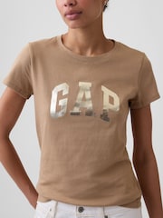 Gap Tan/Gold Logo Short Sleeve T-Shirt - Image 4 of 5