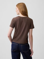 Braun - Gap Authentic Shrunken Logo T-Shirt - Bild 2 von 4