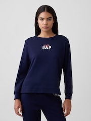 Gap Navy Bow Relaxed Logo Sweatshirt - Image 1 of 5