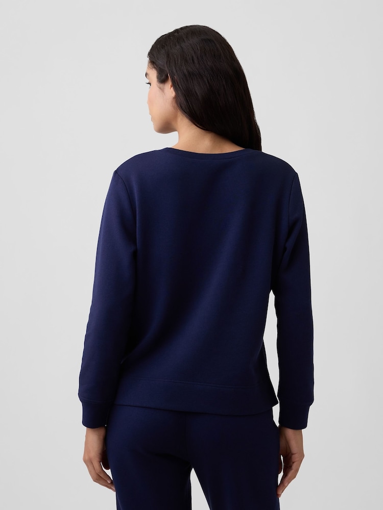 Gap Navy Bow Relaxed Logo Sweatshirt - Image 2 of 5 Gap Navy Bow Relaxed Logo Sweatshirt - Image 2 of 5