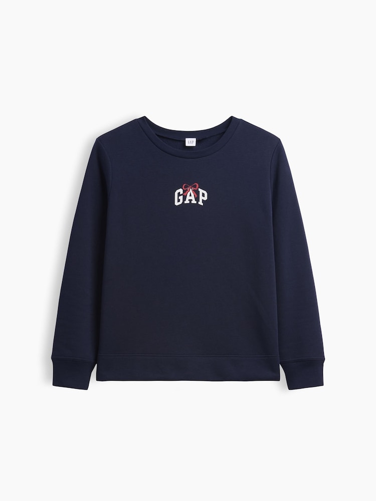Gap Navy Bow Relaxed Logo Sweatshirt - Image 5 of 5 Gap Navy Bow Relaxed Logo Sweatshirt - Image 5 of 5