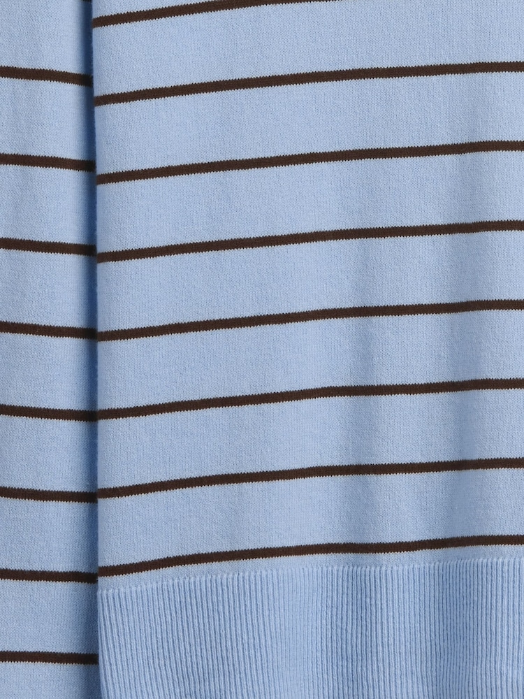 Gap Blue Stripe Relaxed Jersey Boatneck Jumper - Image 5 of 5