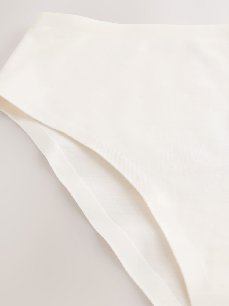 Cream High Waist Brief Shaping Tummy Control Premium Cotton Blend Knickers - Image 6 of 6 Cream High Waist Brief Shaping Tummy Control Premium Cotton Blend Knickers - Image 6 of 6