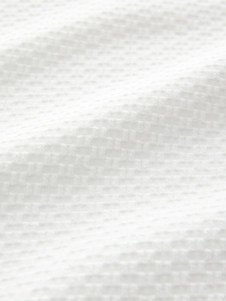 White Regular Fit Textured T-Shirt - Image 9 of 9