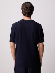 Navy Regular Fit Textured T-Shirt - Image 3 of 8