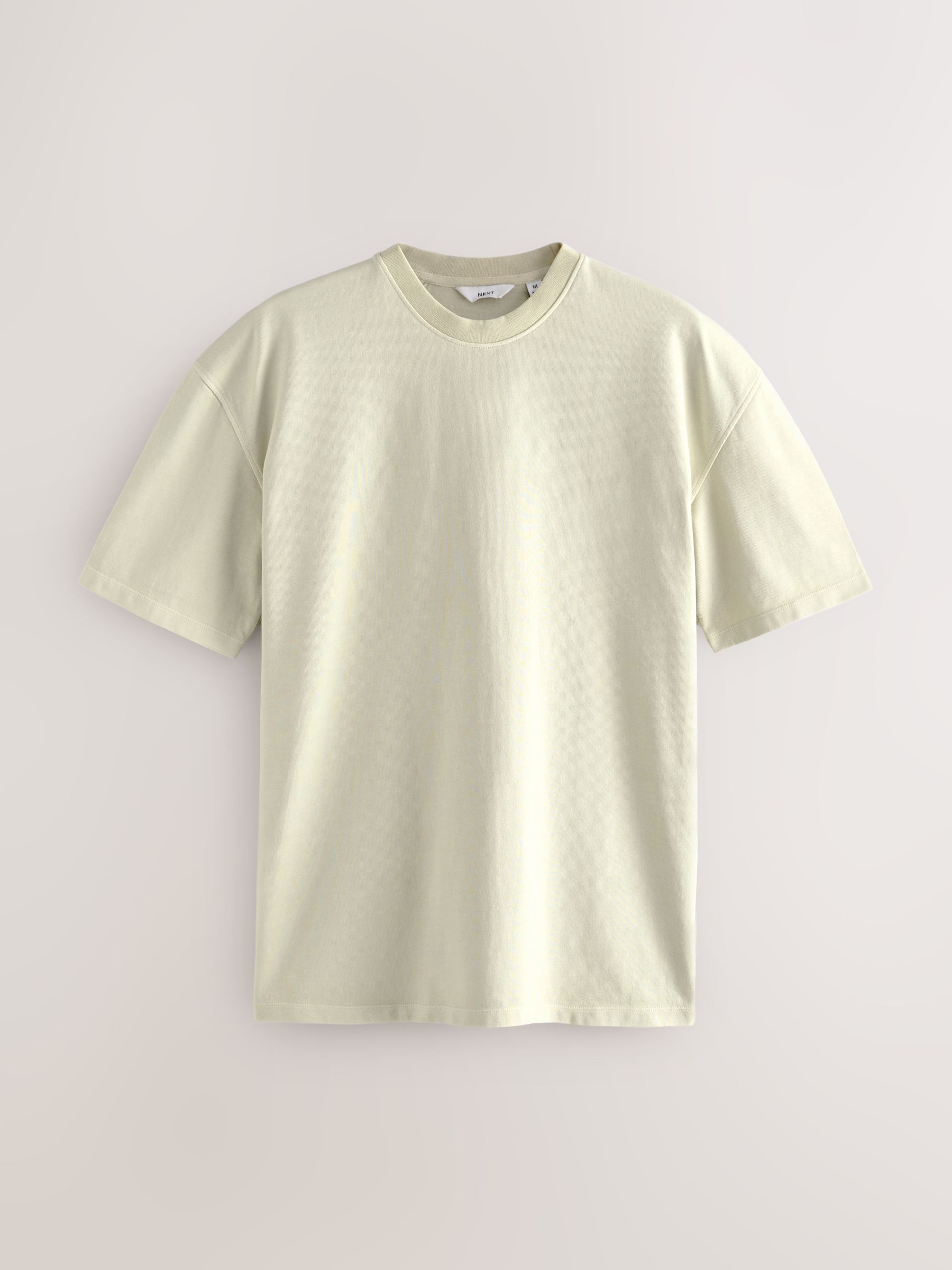 Buy Charcoal Grey/Green/Ecru Garment Dye Relaxed Fit T-Shirts 3