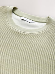 Groen - Enkele - Ruimvallend Ottoman T-shirt met textuur - Image 7 of 8