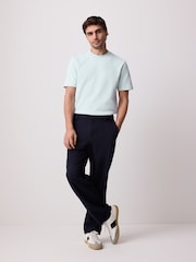 Light Blue Regular Fit Smart Soft Touch Heavyweight T-Shirt - Image 3 of 9